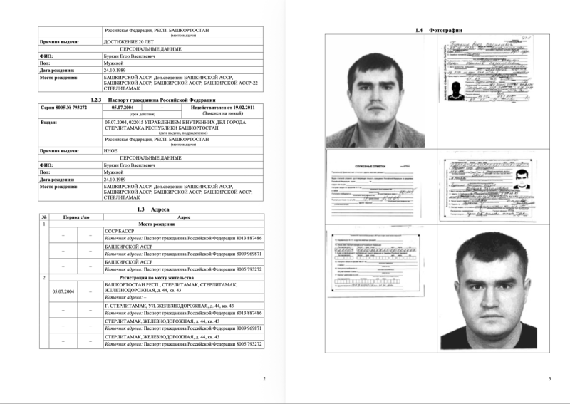 карточка из паспортного стола россии