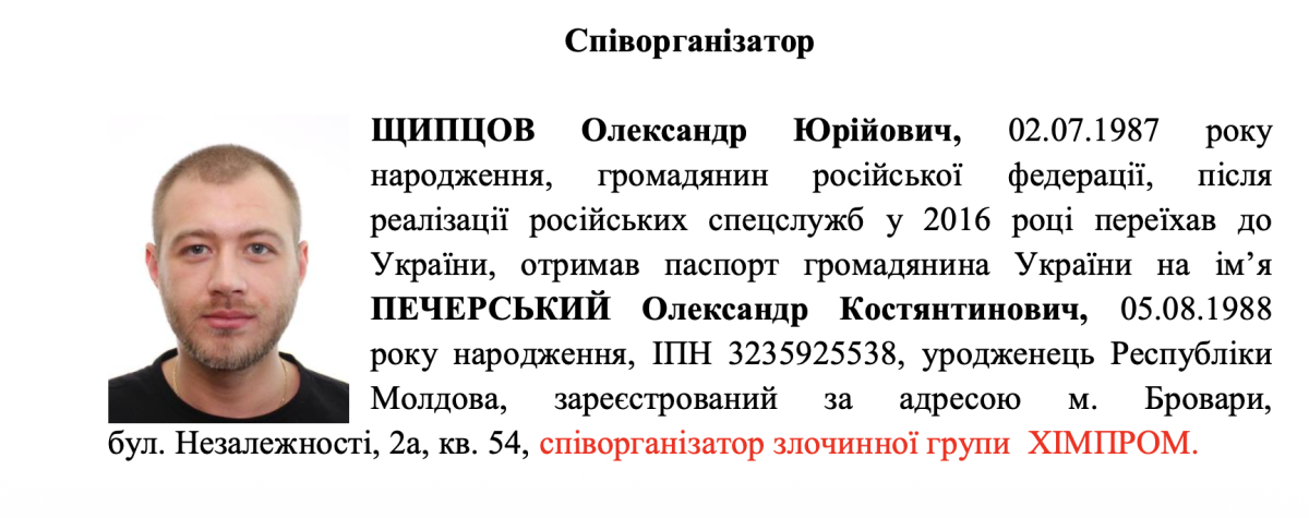 OLEKSANDR YURIIOVYCH SHCHYPTSOV